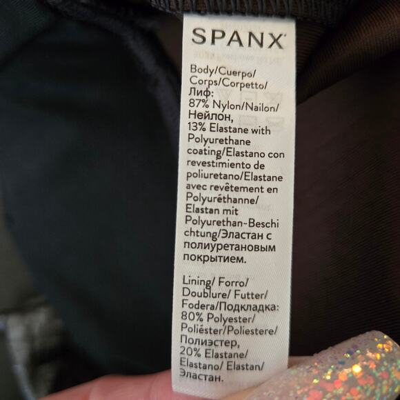 Spanx Faux Leather Croc Leggings Brown Black Size S Glossy Patent Animal Edgy - Picture 10 of 12